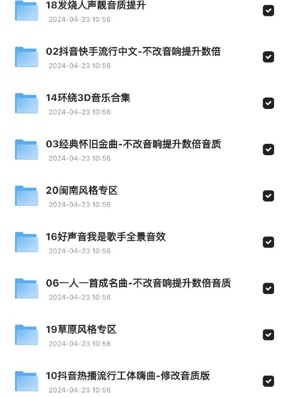 U盘车载专用（各种类型）【音频】链接