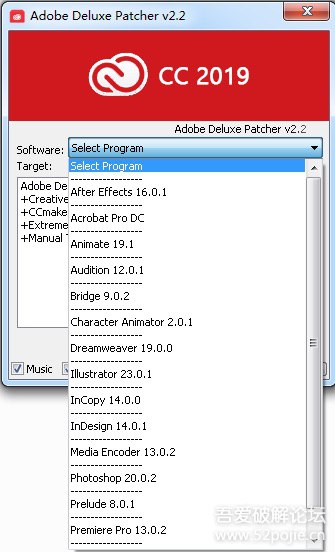Adobe2019所有产品离线激活利器！Adobe Deluxe Patcher v2.2链接