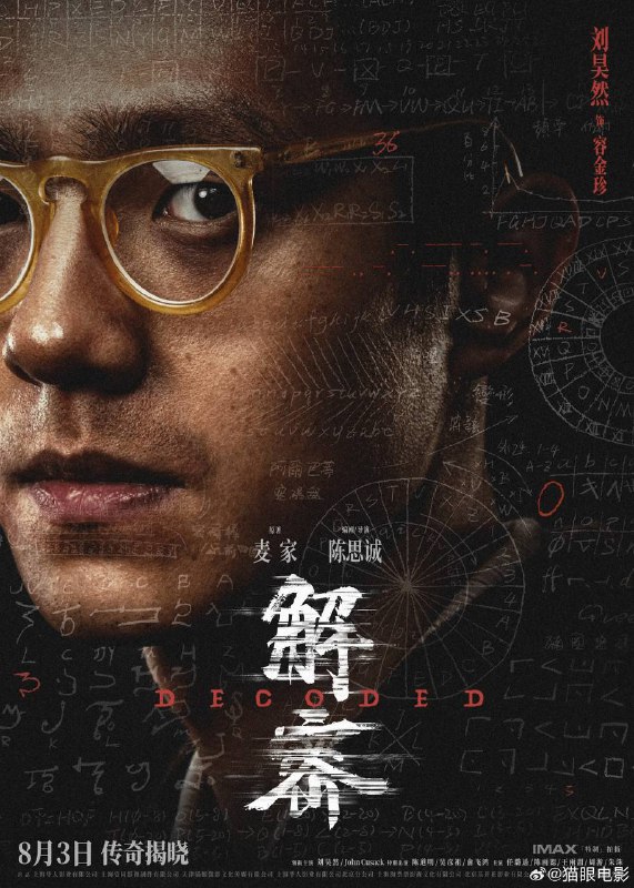 【电影】解密 (2024)【4K高码正式版】剧情/历史/刘昊然/约翰·库萨克/陈道明/吴彦祖/俞飞鸿/陈思诚、讲述了一个数学天才的传奇的一生链接